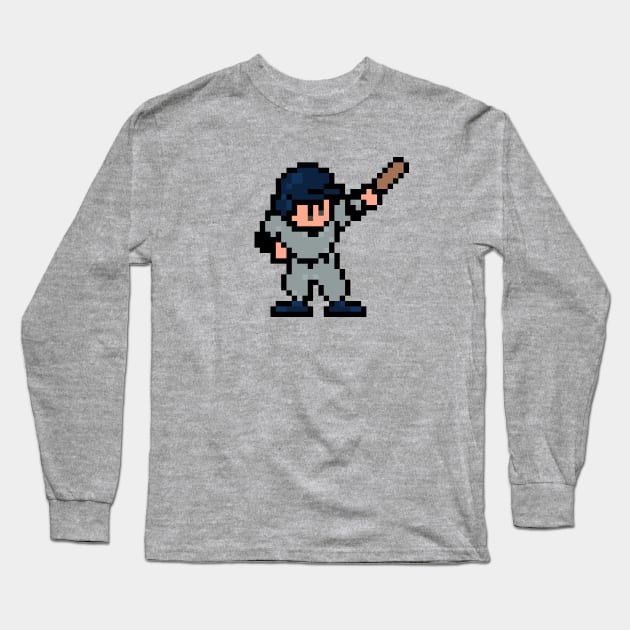 8-Bit Home Run - New York Long Sleeve T-Shirt by The Pixel League